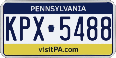 PA license plate KPX5488