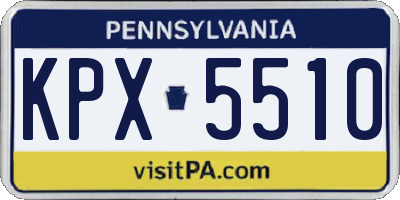 PA license plate KPX5510