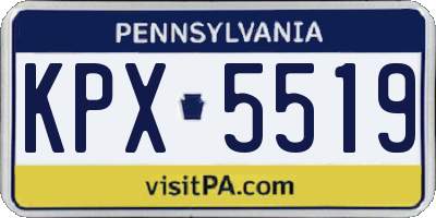 PA license plate KPX5519