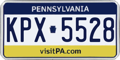 PA license plate KPX5528