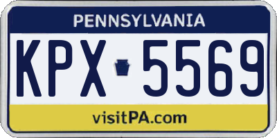 PA license plate KPX5569
