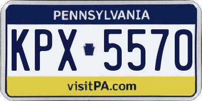 PA license plate KPX5570