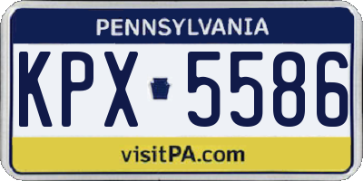 PA license plate KPX5586