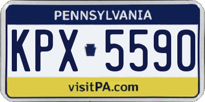 PA license plate KPX5590