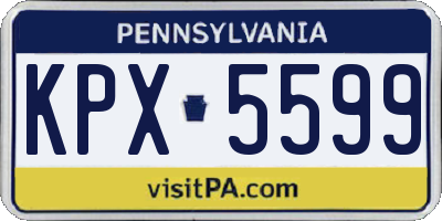 PA license plate KPX5599