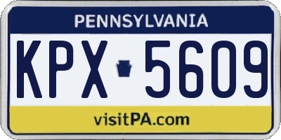 PA license plate KPX5609