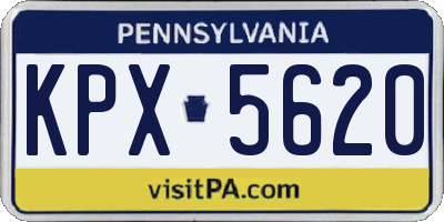 PA license plate KPX5620