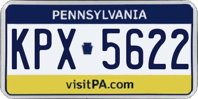 PA license plate KPX5622