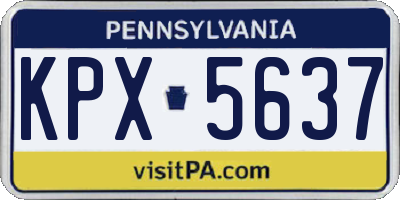 PA license plate KPX5637