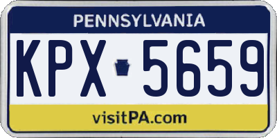 PA license plate KPX5659