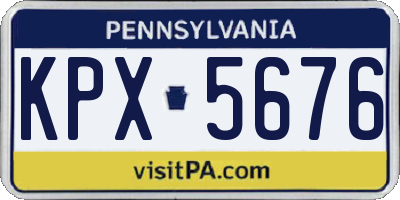 PA license plate KPX5676