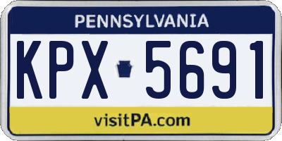 PA license plate KPX5691
