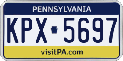 PA license plate KPX5697