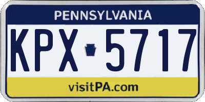 PA license plate KPX5717