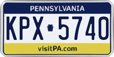 PA license plate KPX5740