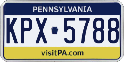 PA license plate KPX5788