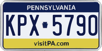 PA license plate KPX5790