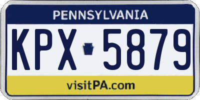 PA license plate KPX5879