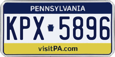PA license plate KPX5896