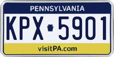 PA license plate KPX5901