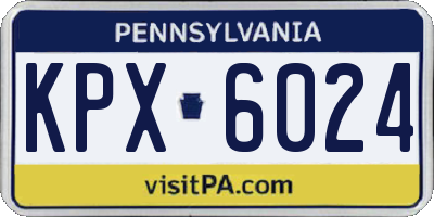 PA license plate KPX6024