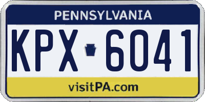 PA license plate KPX6041