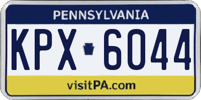PA license plate KPX6044