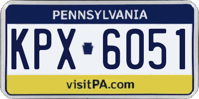 PA license plate KPX6051