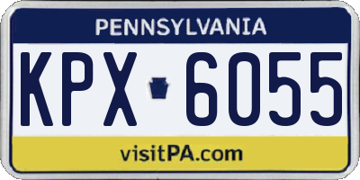 PA license plate KPX6055