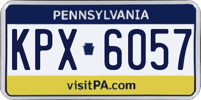 PA license plate KPX6057