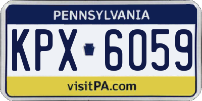 PA license plate KPX6059