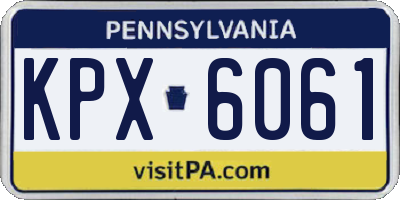 PA license plate KPX6061