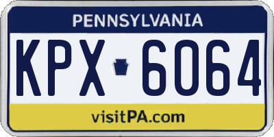 PA license plate KPX6064