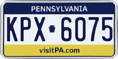 PA license plate KPX6075