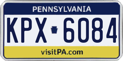 PA license plate KPX6084