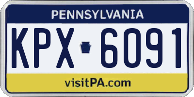PA license plate KPX6091