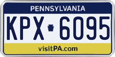 PA license plate KPX6095