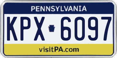 PA license plate KPX6097