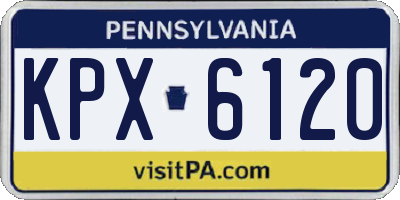 PA license plate KPX6120