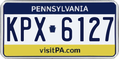PA license plate KPX6127
