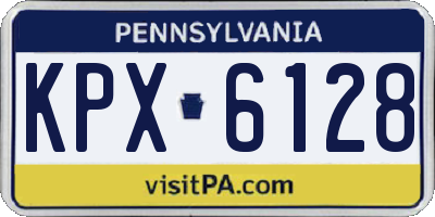 PA license plate KPX6128