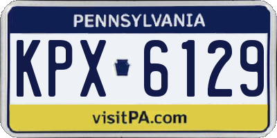 PA license plate KPX6129