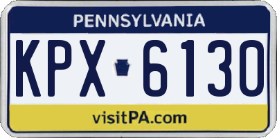 PA license plate KPX6130
