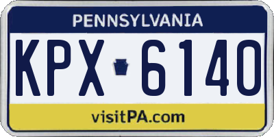 PA license plate KPX6140