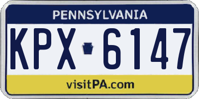 PA license plate KPX6147
