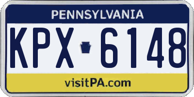 PA license plate KPX6148