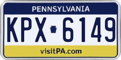PA license plate KPX6149