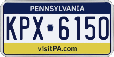 PA license plate KPX6150