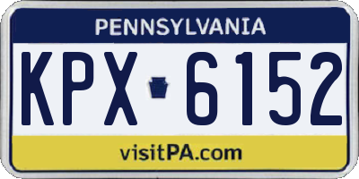 PA license plate KPX6152