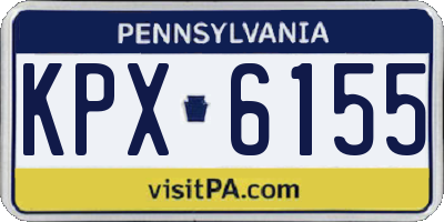 PA license plate KPX6155